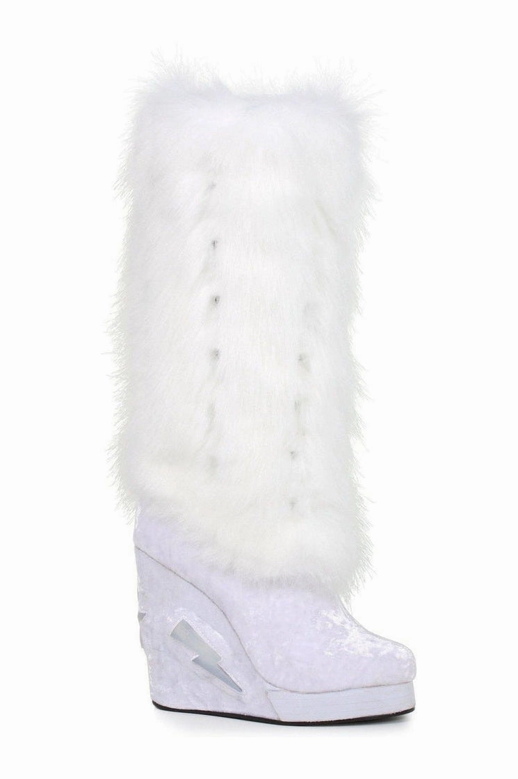455-HAPPY Light Up Festival Boot | White Velvet