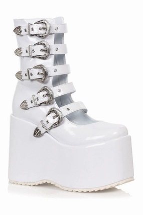 500-ASH Ankle Boot | White Faux Leather