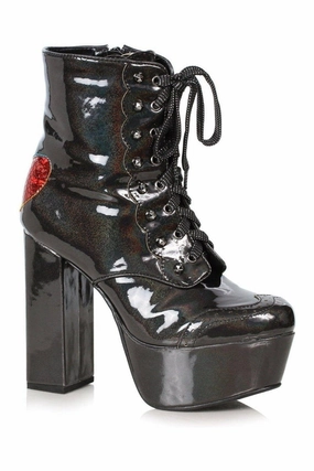 520-BELLINI Festival Boot | Black Faux Leather