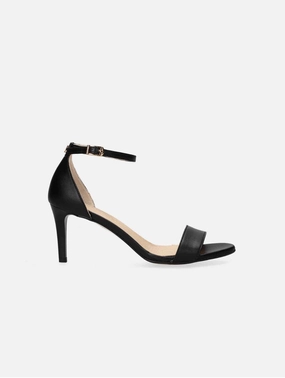 75mm Vegan Apple Leather Sandal | Black Beauty