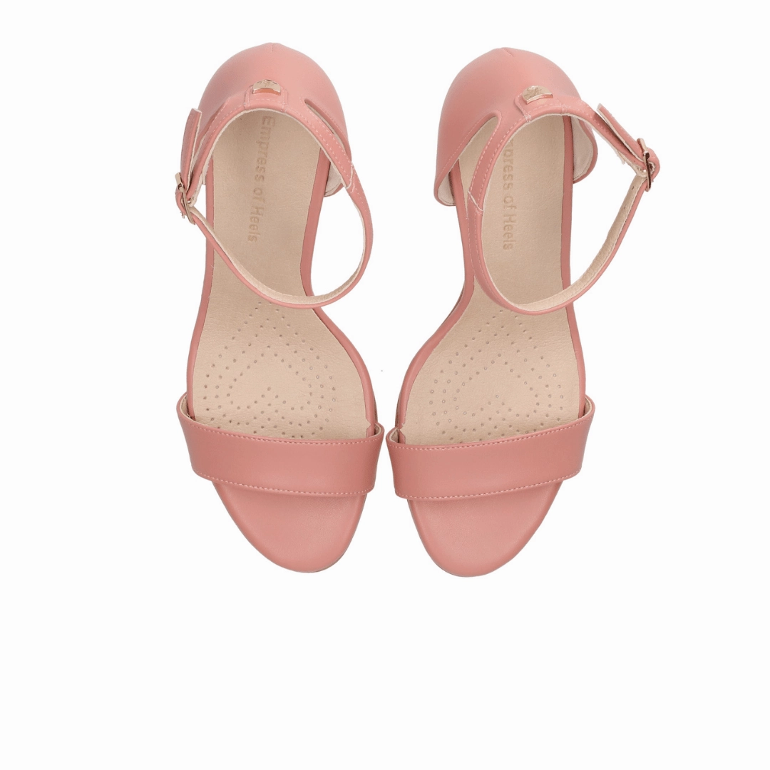 75mm Vegan Apple Leather Sandal | Nude Elegance