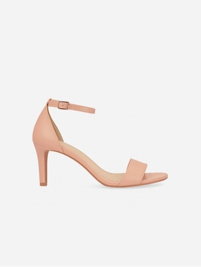75mm Vegan Apple Leather Sandal | Nude Elegance