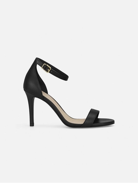 95mm Vegan Apple Leather Sandal | Black Beauty