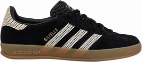 adidas Gazelle Indoor Womens Lifestyle Shoes (Black/Beige/Gum)