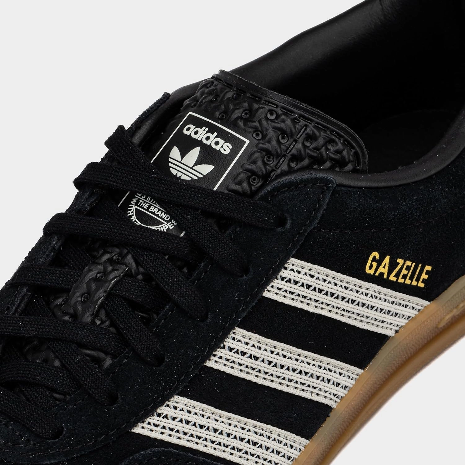 adidas Gazelle Indoor Womens Lifestyle Shoes (Black/Beige/Gum)