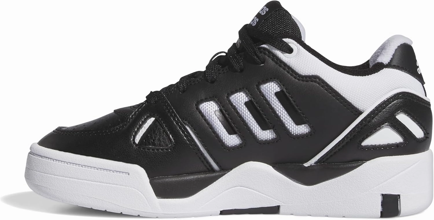 adidas Midcity Low Shoes, Unisex Adult Basketball Shoes, Core Black Cloud White Core Black, 6 AU