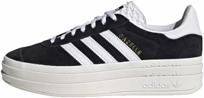 adidas Originals Women Gymnastics Shoes Sneaker, Core Black Core White Semi Glossy Blue, 10