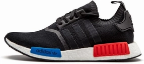 adidas Originals womens Nmd R1 road running shoes, Black, White, Blue, Red, 9.5 US