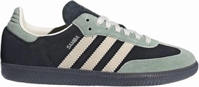 adidas Samba OG Womens Lifestyle Shoes (Core Black/Alumina/Silver Green)