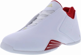 Adidas TMAC 3 Restomod Unisex Shoes Size 9, Color: Footwear White/Better Scarlet/Matte Gold