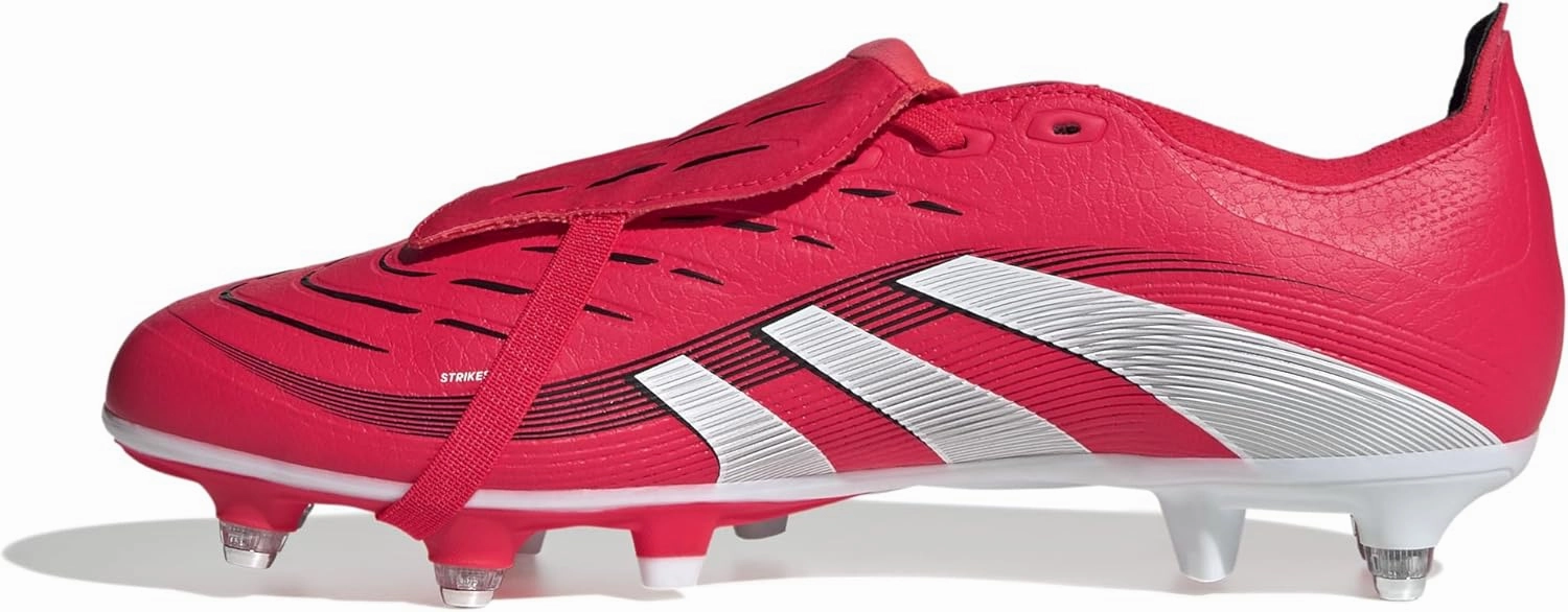 adidas Unisex Predator League Fold-Over Tongue Soft Ground Football Boots Football Boots, Lucid Red Cloud White Core Black, 10