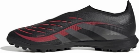adidas Unisex Predator League Laceless Turf Football Boots Football Boots, Core Black Grey Four Lucid Red, 10