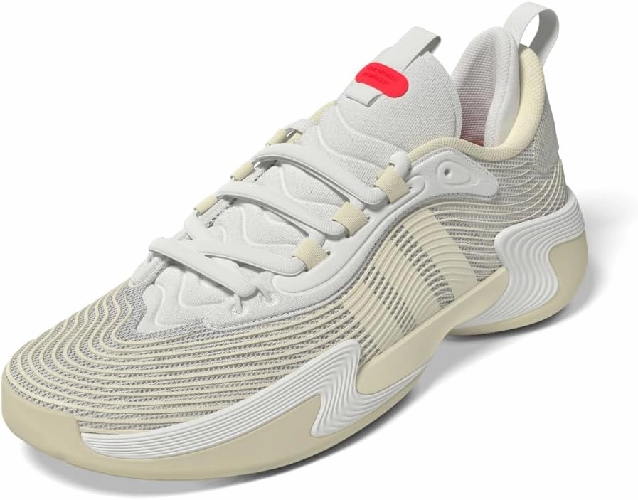 adidas Women's Exhibit Select 2.0 Pro Basketball Sneaker, Cream White/Cream White/Lucid Red, 14