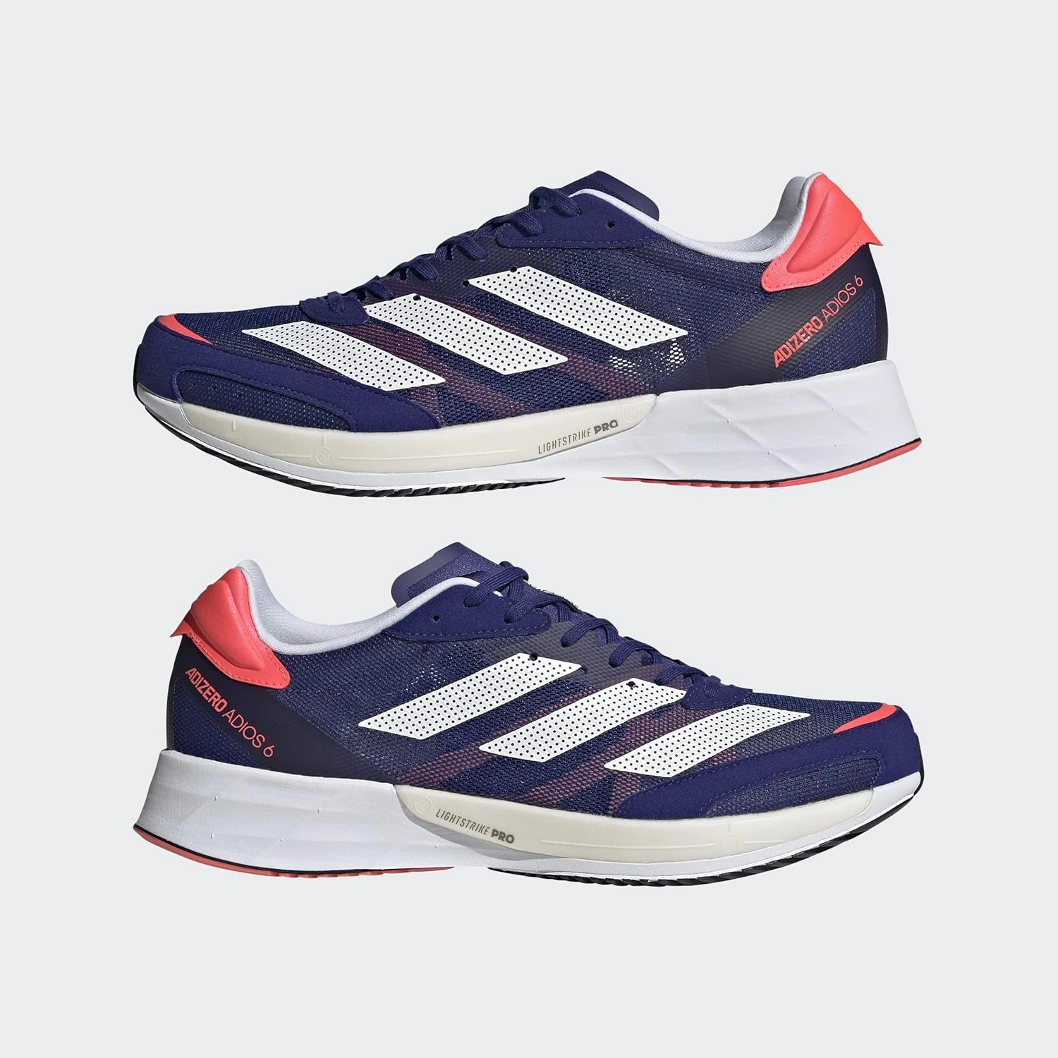 adidas Womens Adizero Adios 6 Running Shoes, Halo Mint/Sonic Ink/Signal Green