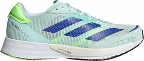 adidas Womens Adizero Adios 6 Running Shoes, Halo Mint/Sonic Ink/Signal Green