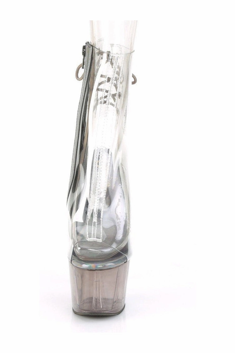 ADORE-1018CT Exotic Boot | Clear Vinyl