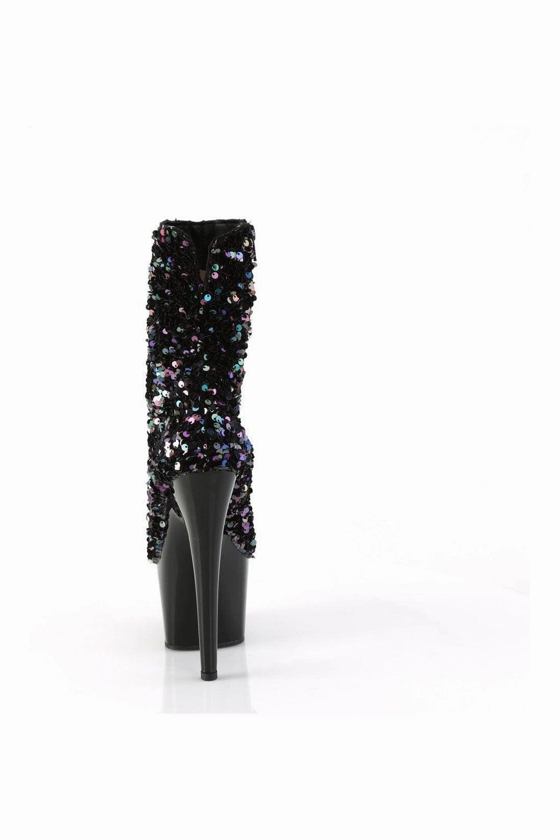ADORE-1042SQ Black Sequins Ankle Boot