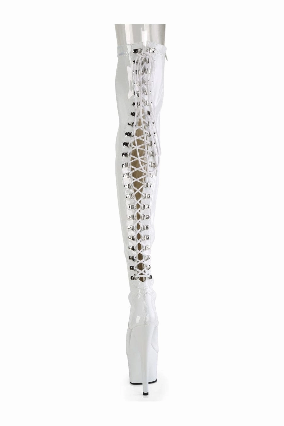 ADORE-3063 White Patent Thigh Boot