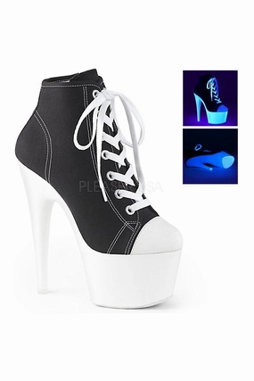 ADORE-700SK-02 Platform Ankle Boot | Black Faux Leather