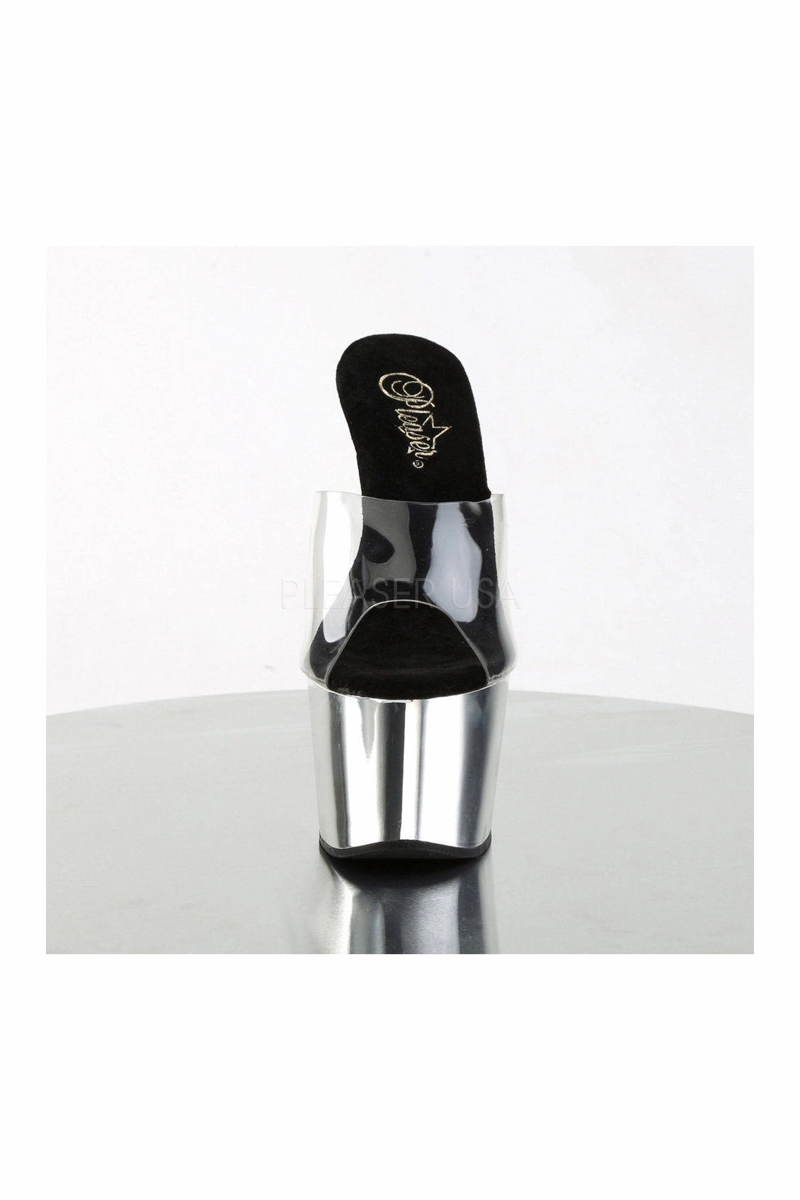 ADORE-701 Platform Slide  | Clear Vinyl