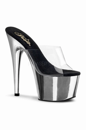 ADORE-701 Platform Slide  | Clear Vinyl