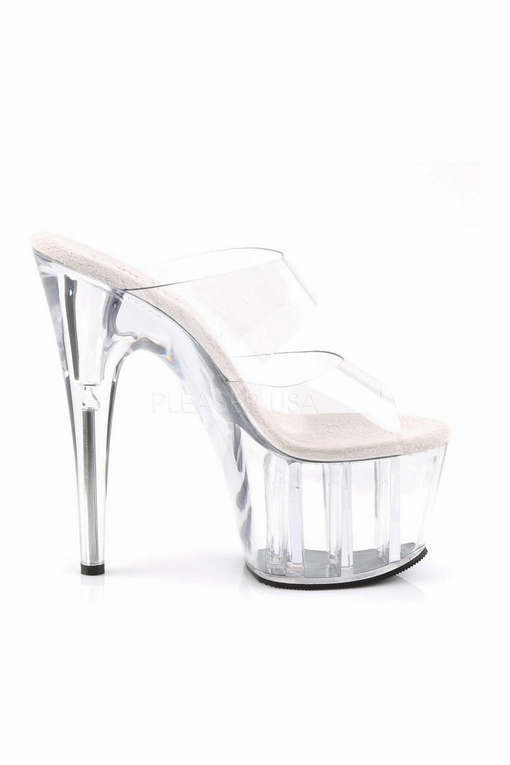 ADORE-702 Platform Slide  | Clear Vinyl