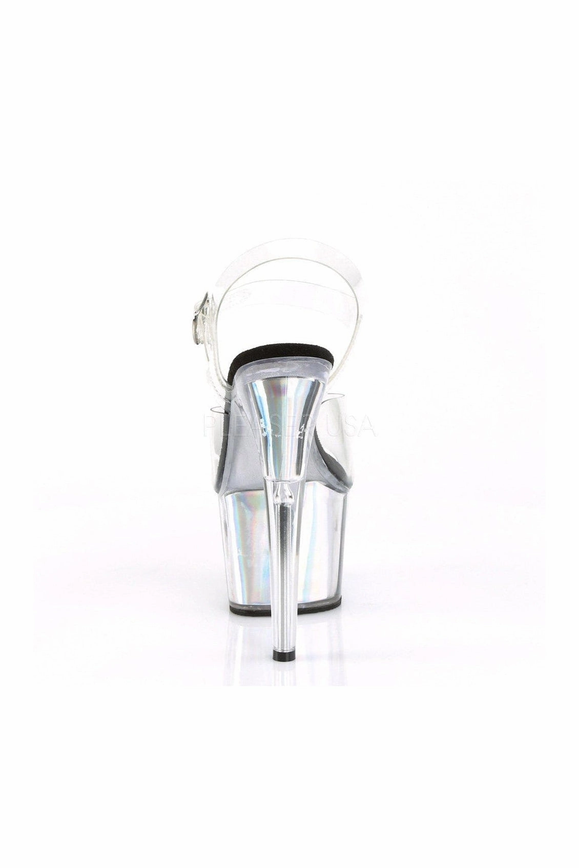 ADORE-708HGI Platform Sandal  | Clear Vinyl