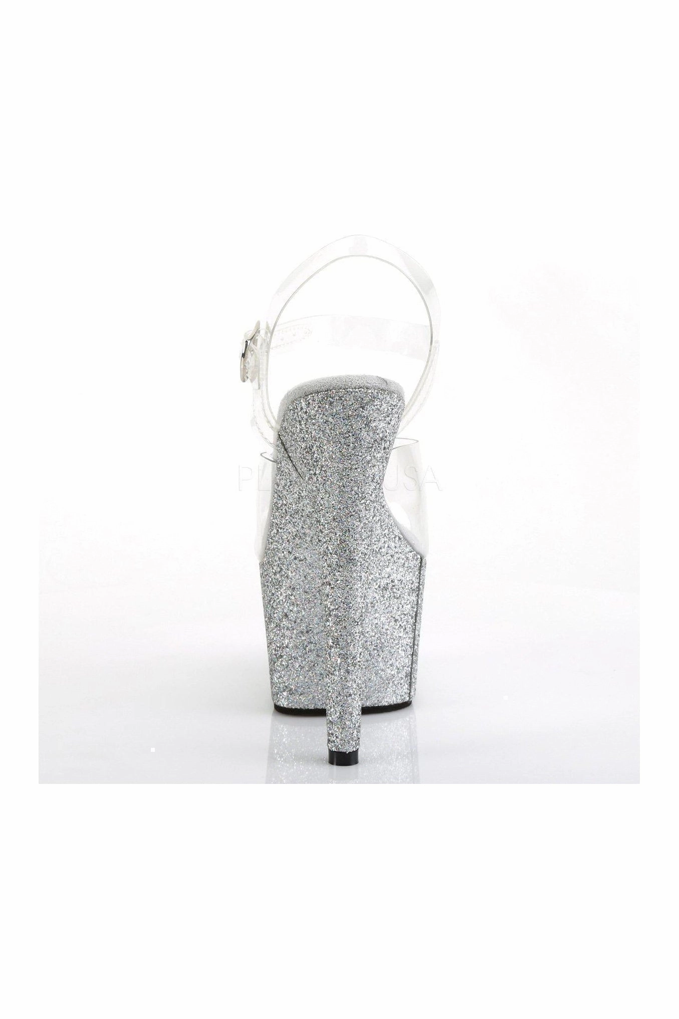 ADORE-708HMG Platform Sandals | Clear Vinyl