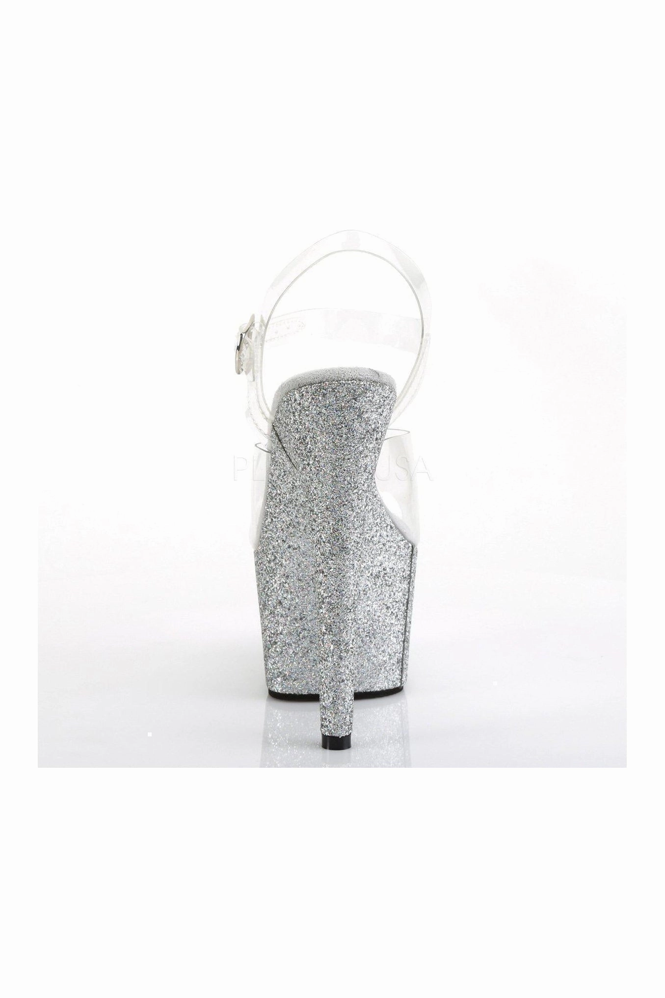 ADORE-708HMG Platform Sandals | Clear Vinyl