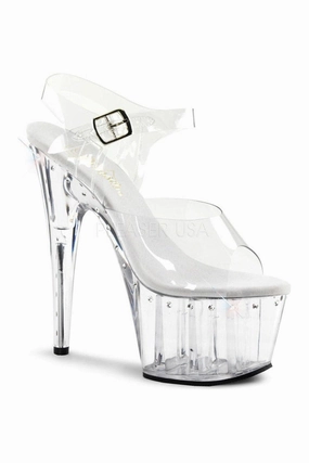 ADORE-708LS Platform Sandal  | Clear Vinyl