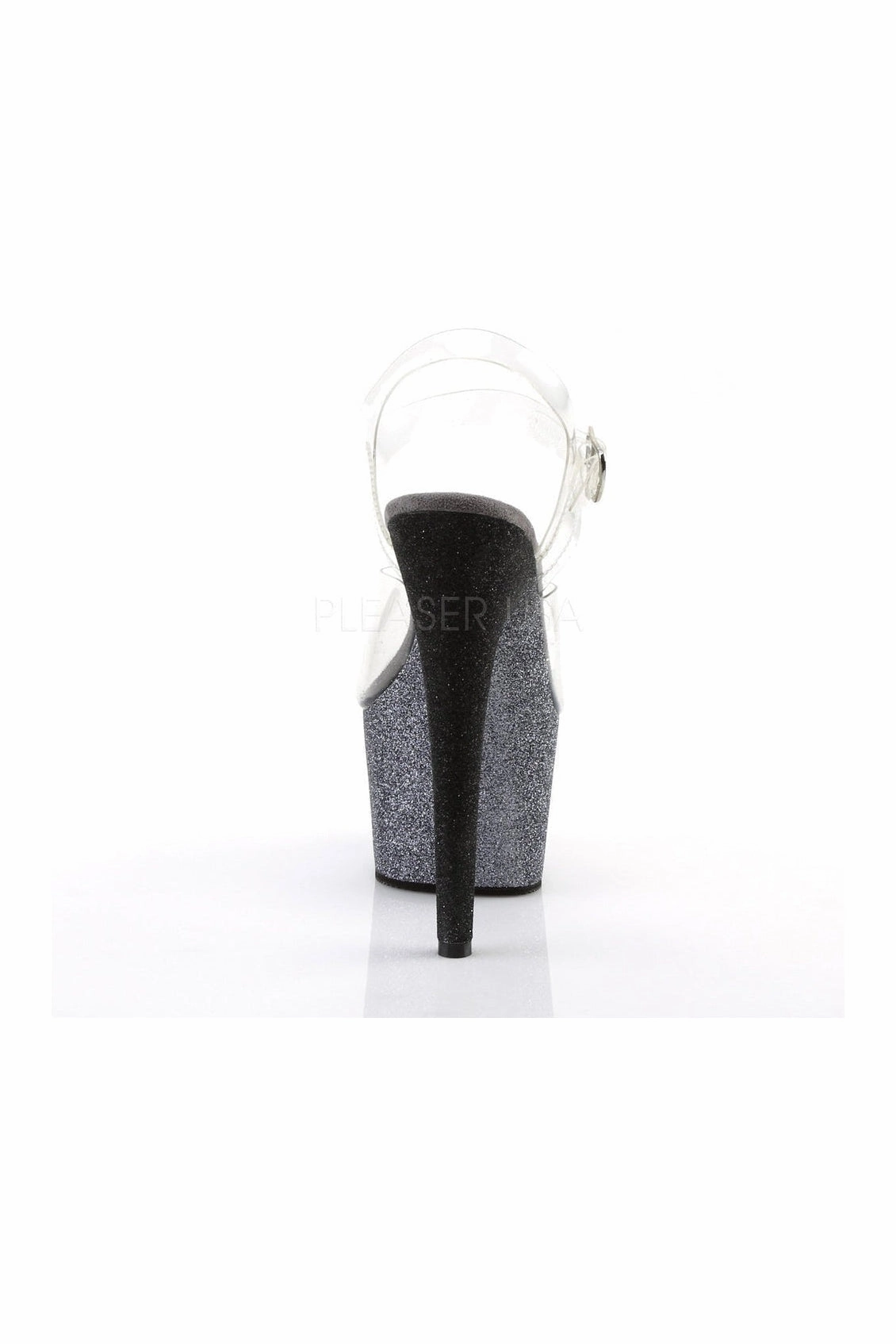 ADORE-708OMBRE Platform Sandal  | Black Vinyl