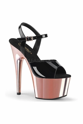 ADORE-709 Platform Sandal | Black Patent