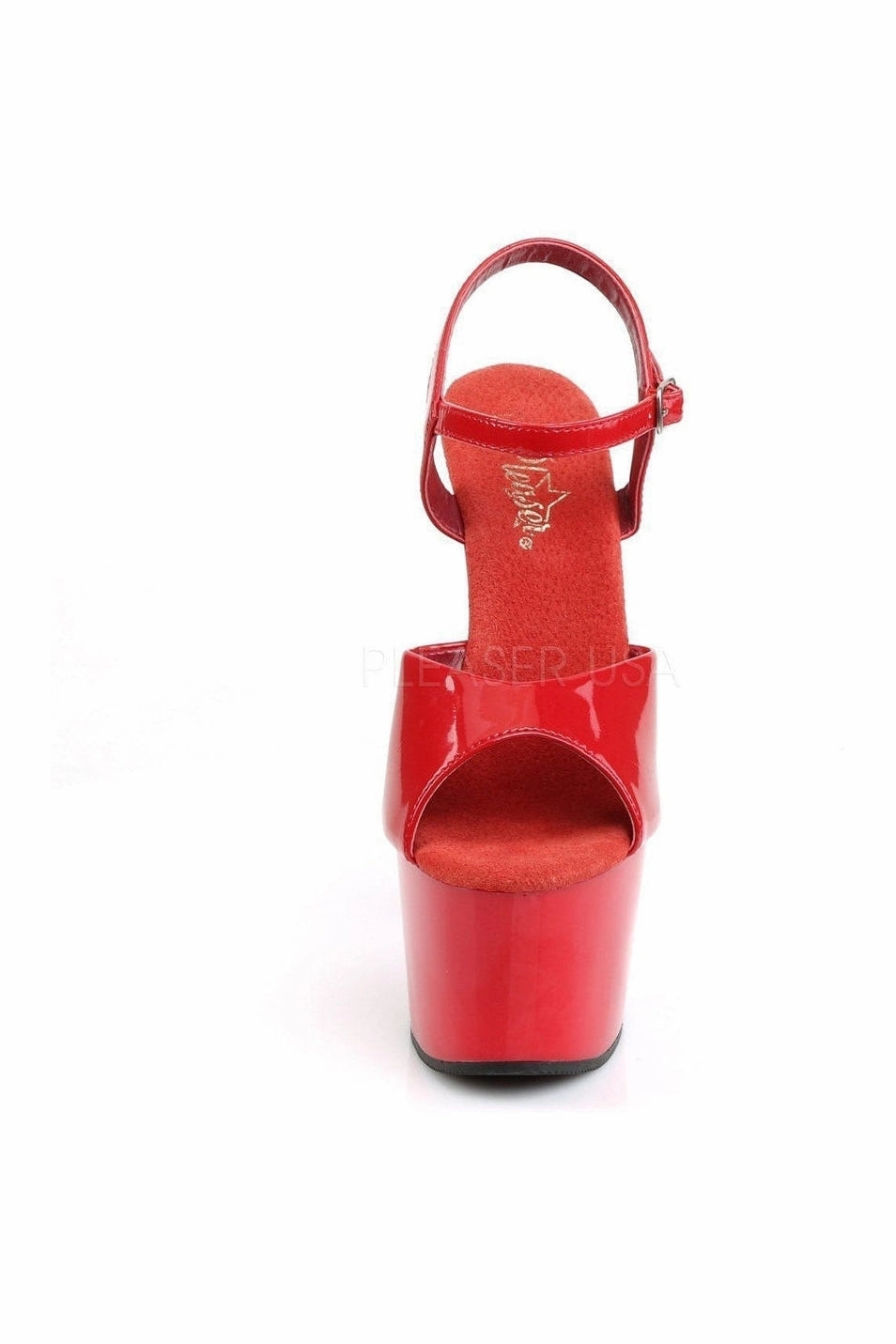 ADORE-709 Platform Sandal  | Red Patent