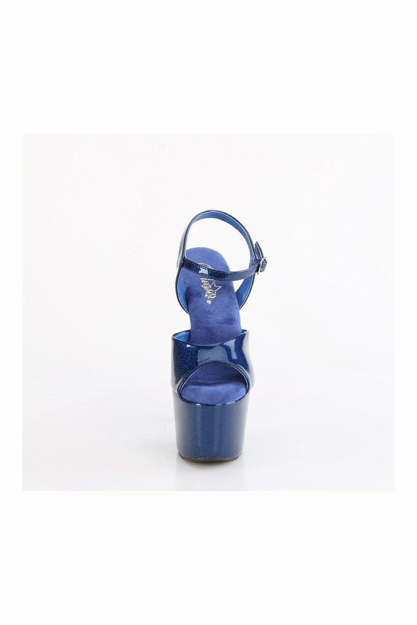ADORE-709GP Blue Glitter Patent Sandal