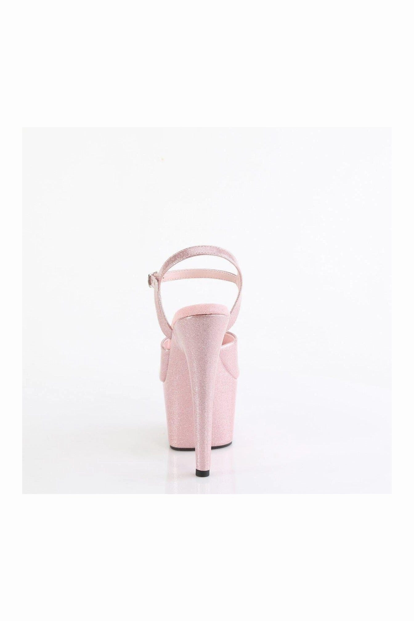 ADORE-709GP Pink Glitter Patent Sandal