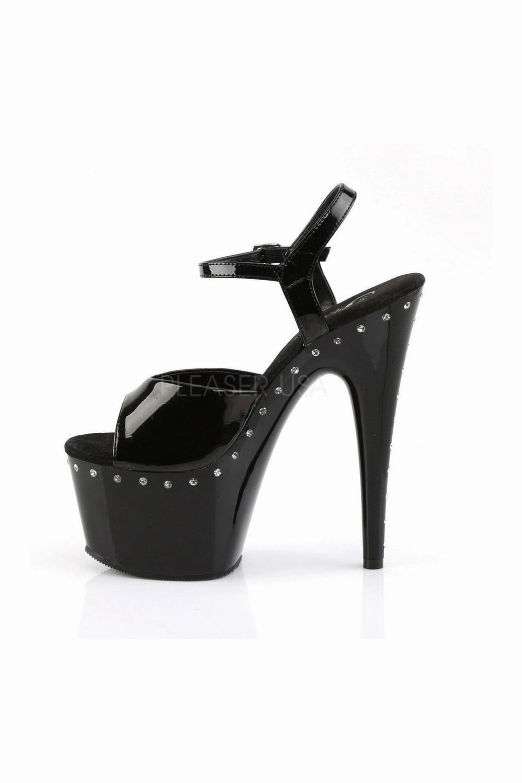 ADORE-709LS Platform Sandal  | Black Patent