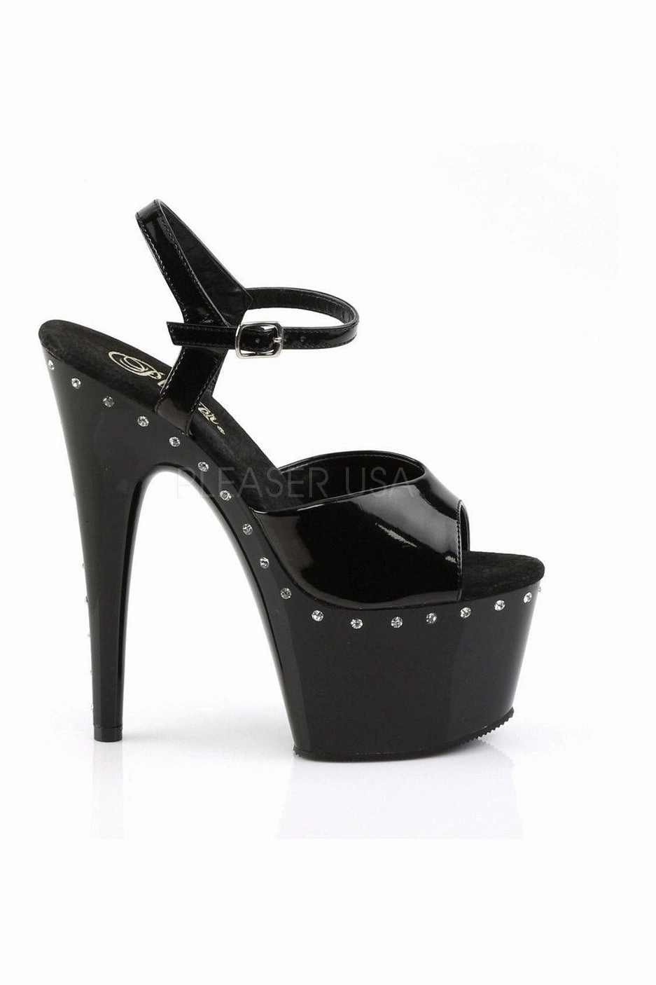 ADORE-709LS Platform Sandal  | Black Patent