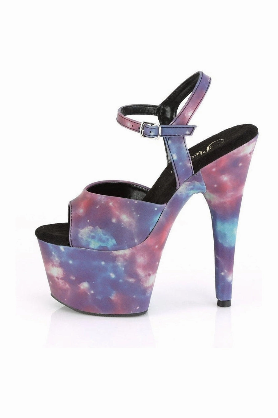 ADORE-709REFL Exotic Sandal | Purple Faux Leather