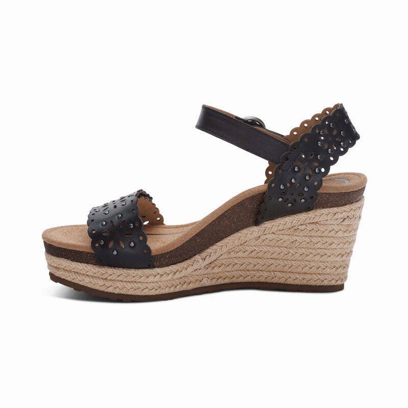 AETREX SYDNEY BLACK CUTOUT