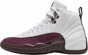 Air Jordan 12 Retro Sp Womens Shoes White/Black-Burgundy Crush Size-12