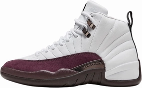 Air Jordan 12 Retro Sp Womens Shoes White/Black-Burgundy Crush Size-14