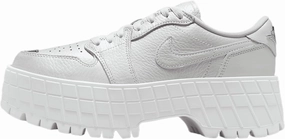 Air Jordan 1 Brooklyn Low Women's Shoes (HF3184-100, White/Metallic Silver)