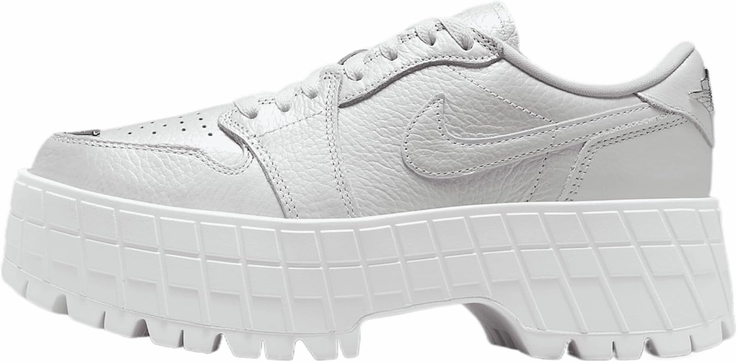 Air Jordan 1 Brooklyn Low Women's Shoes (HF3184-100, White/Metallic Silver)