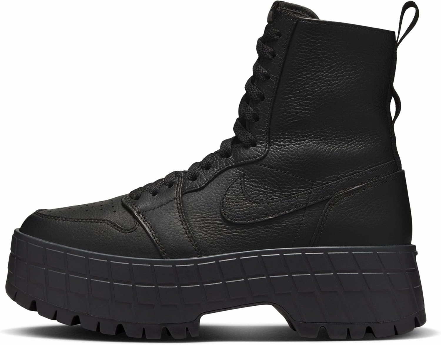 Air Jordan 1 Brooklyn Women's Boots (FJ5737-001, Black/Black/Flat Pewter) Size 9.5