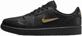 Air Jordan 1 Low Method of Make Women's Shoes (FN5032-007, Black/Metallic Gold) Size 9.5