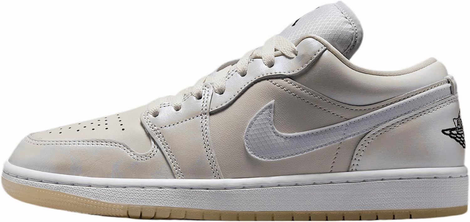 Air Jordan 1 Low SE LNY Women's Shoes (HF4080-001, Phantom/White/Black/Football Grey) Size 7.5