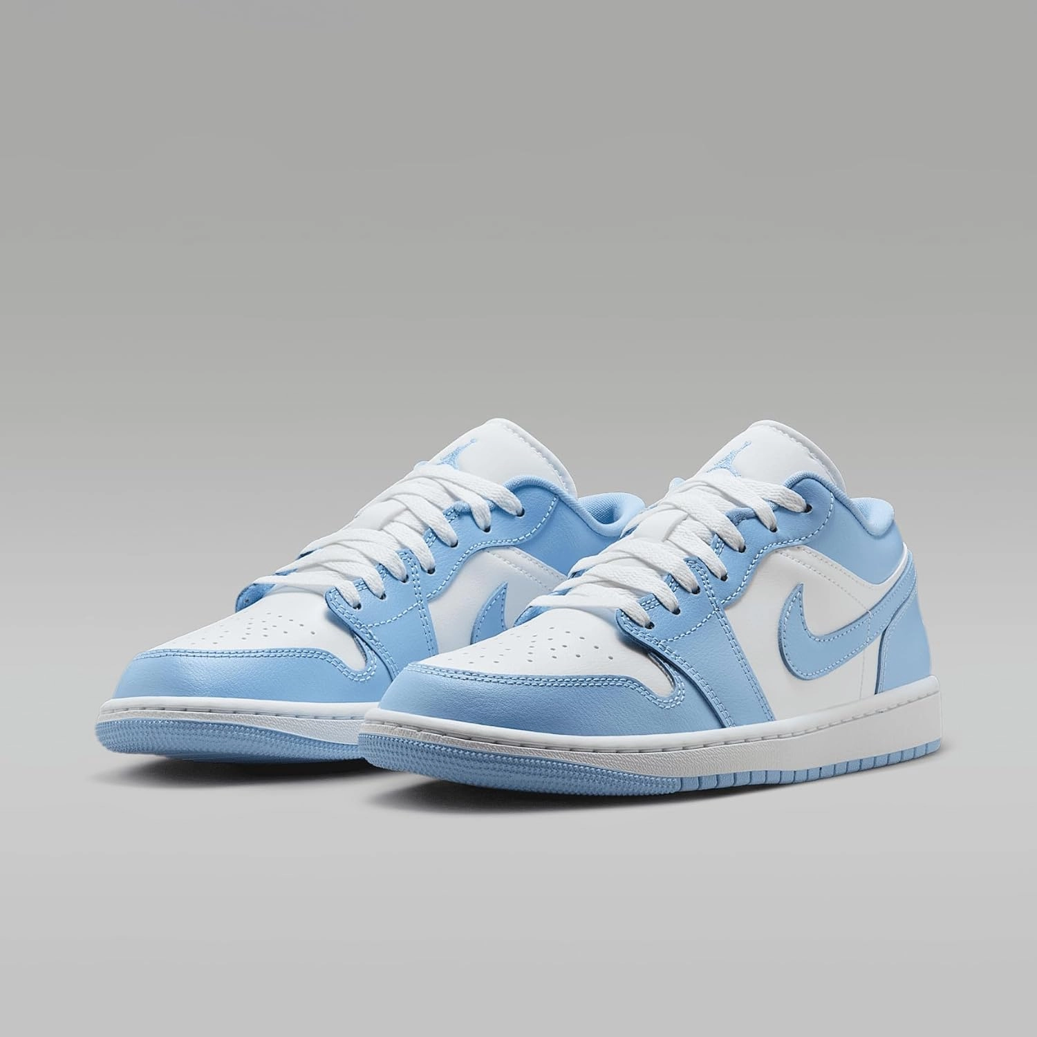 Air Jordan 1 Low Women's Shoes (DC0774-142, White/Aluminum)