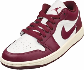 Air Jordan 1 Low Women's Shoes (DC0774-161, White/Sail/Bordeaux) Size 8