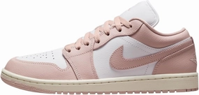Air Jordan 1 Low Women's Shoes (DC0774-162, White/Sail/Pink Oxford)