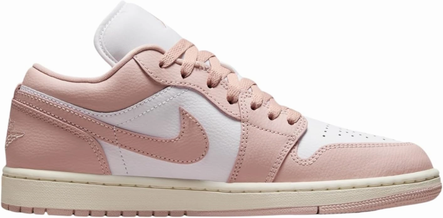 Air Jordan 1 Low Women's Shoes (DC0774-162, White/Sail/Pink Oxford)